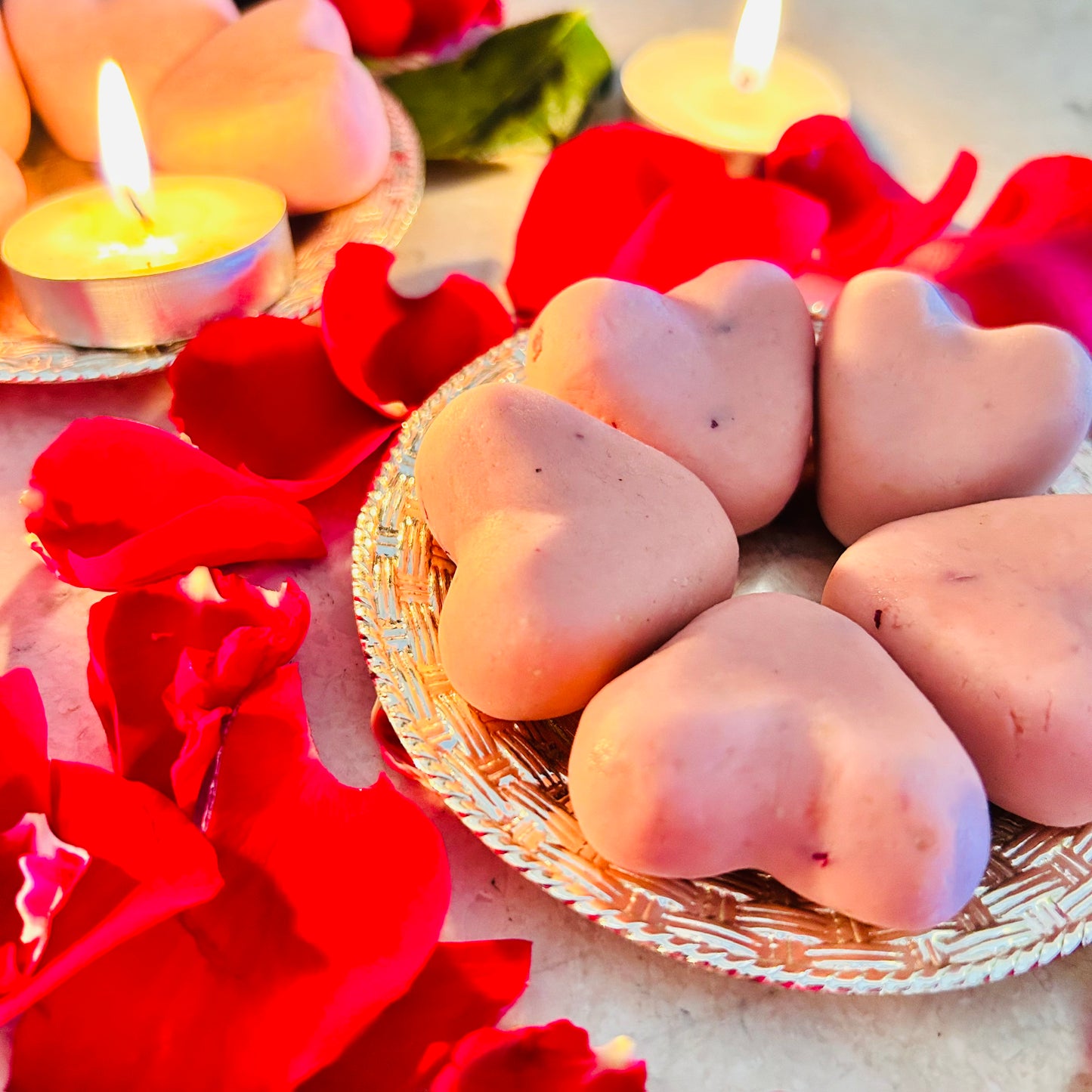 Limited Edition Heart Shaped Rose Peda
