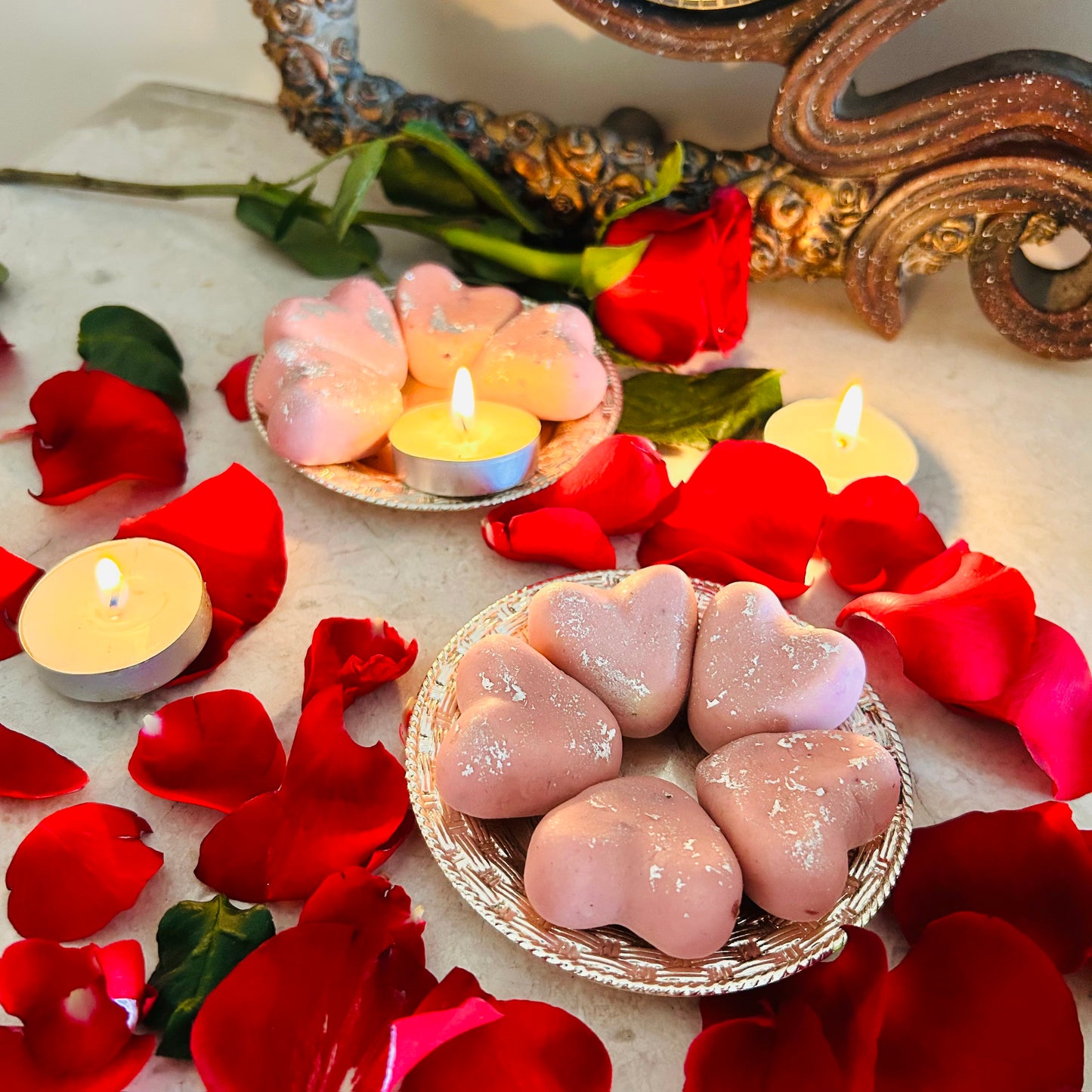 Limited Edition Heart Shaped Rose Peda