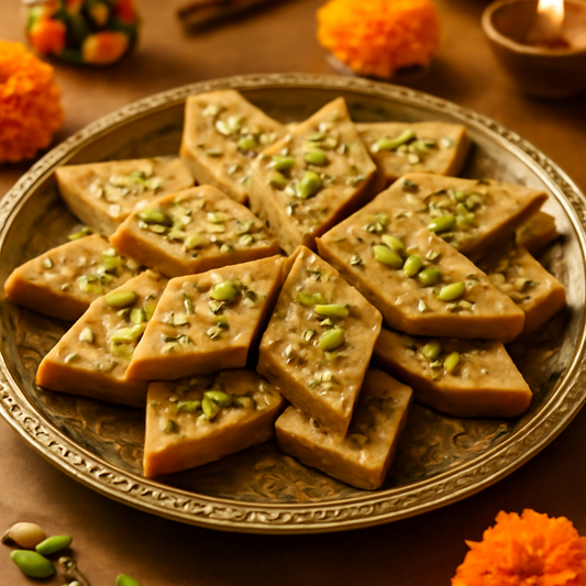 Dhaniya Barfi – Festive Coriander Seed Sweet for Janmashtami