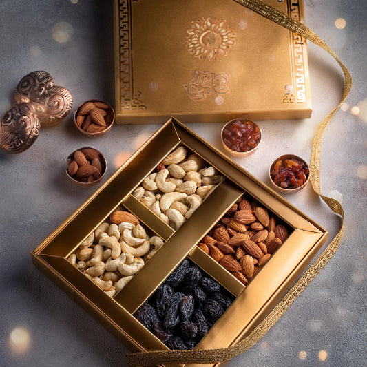 Diwali Gift Box – Cashews, Almonds, Pistas, Raisins