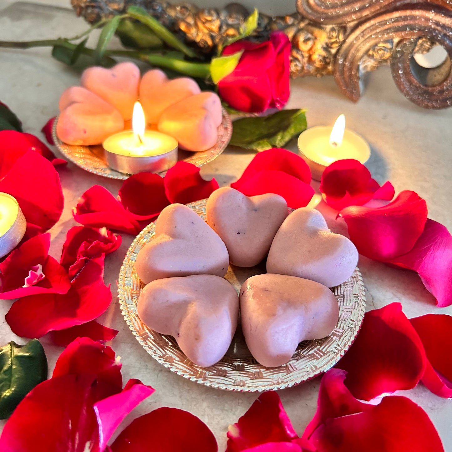 Limited Edition Heart Shaped Rose Peda